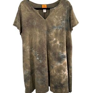 Ruby Rd. Green Tie Die Dress Size 2X